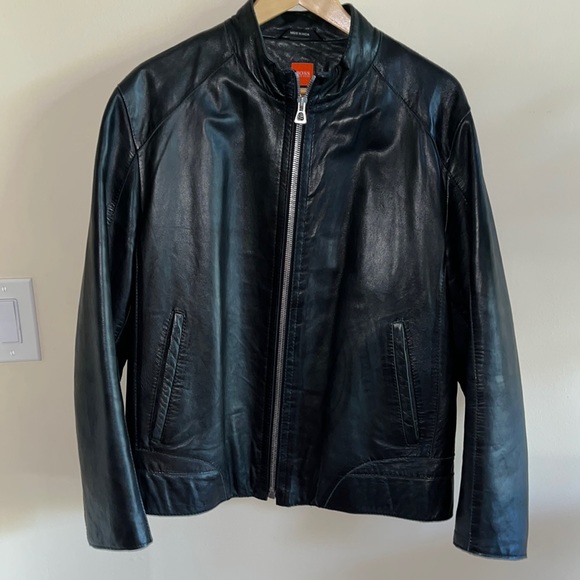 Boss By Hugo Boss Leather Jacket - Picture 1 of 4